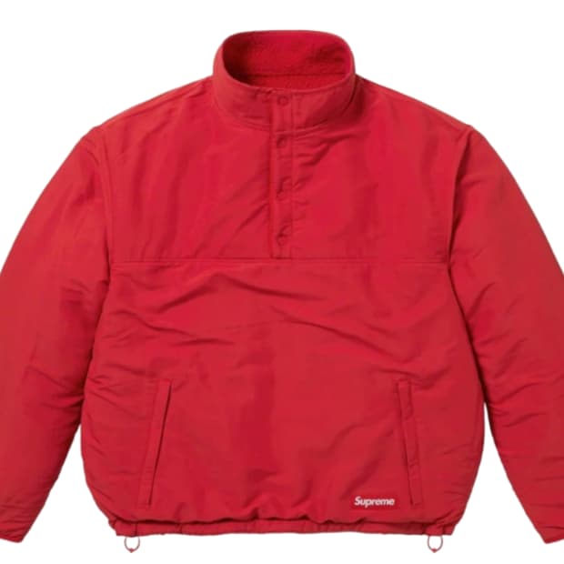 슈프림 폴라텍 리버시블 풀오버 레드 23FW