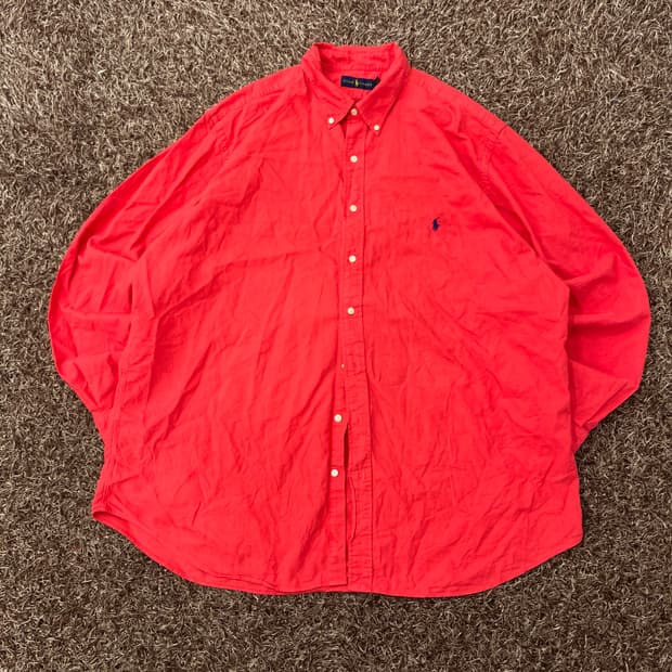 2XL 폴로 랄프로렌 레드 셔츠