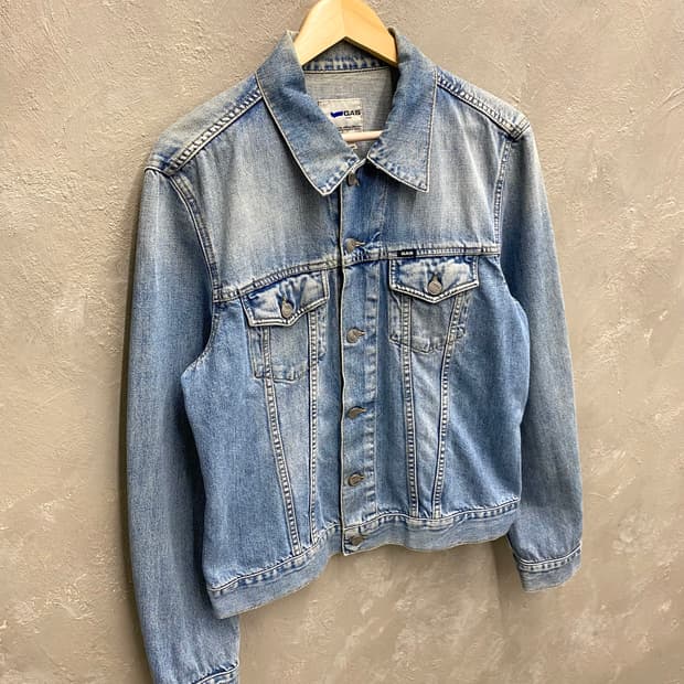 [L] GAS Jeans 빈티지 데님 트러커 자켓