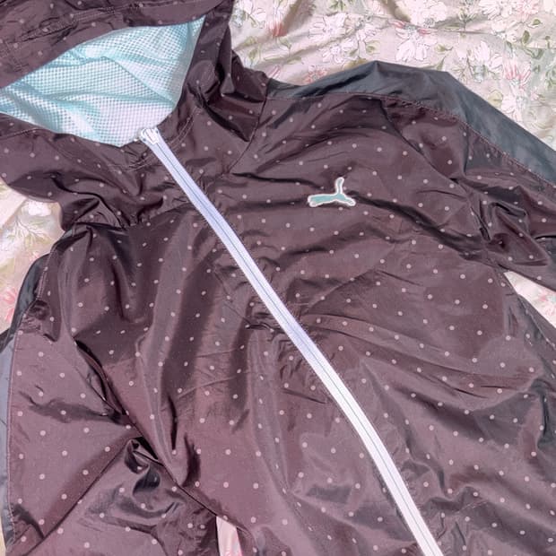 대대장 푸마 민트 블랙 도트 후드 바람막이 핀터레스트