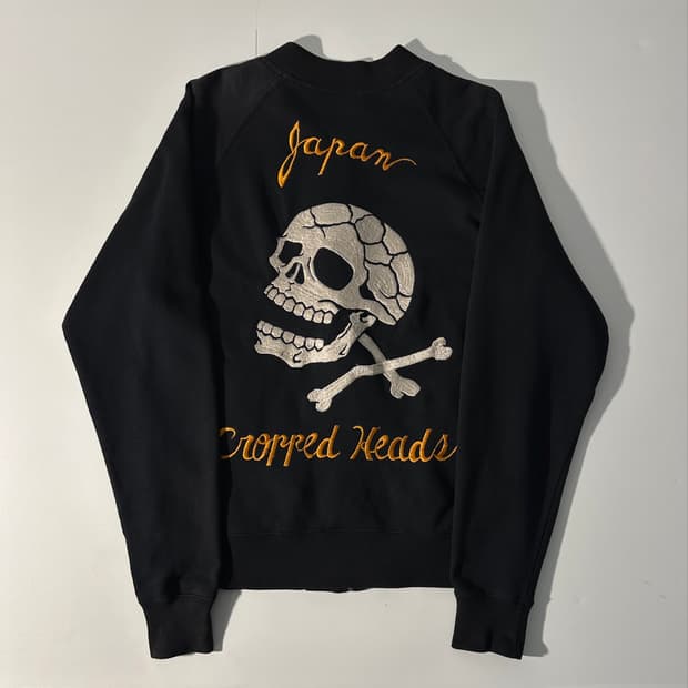 JAPAN CROPPED HEADS 자수 집업 자켓