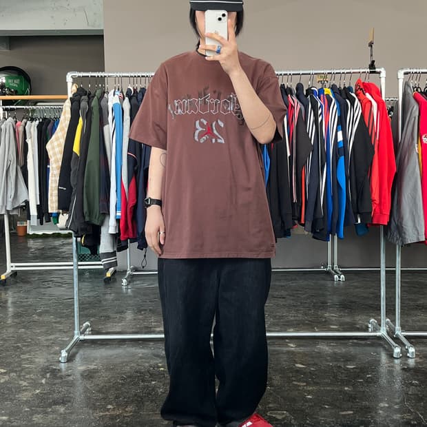 조던 프린팅 자수 반팔 티셔츠