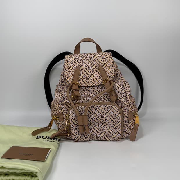 버버리 RUCKSACK 모노그램 프린트 나이론 여성 백팩 