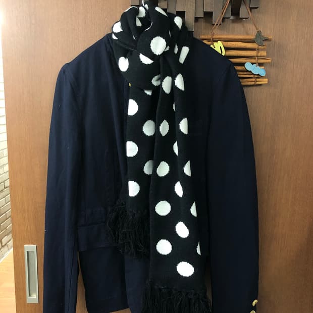 Vintage 도트 머플러 
