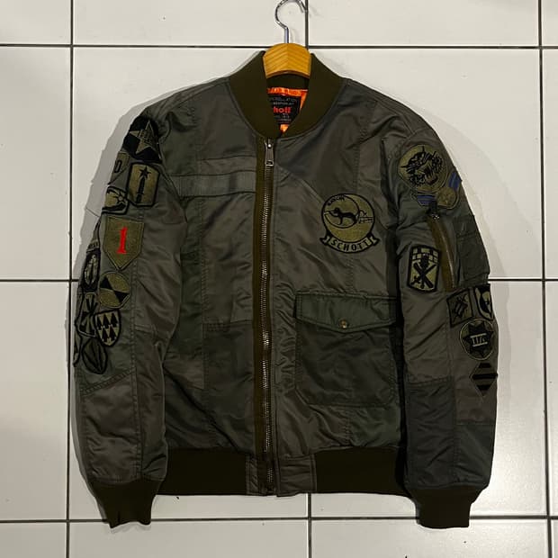Schott 쇼트 밀리터리 패치워크 ma-1 자켓