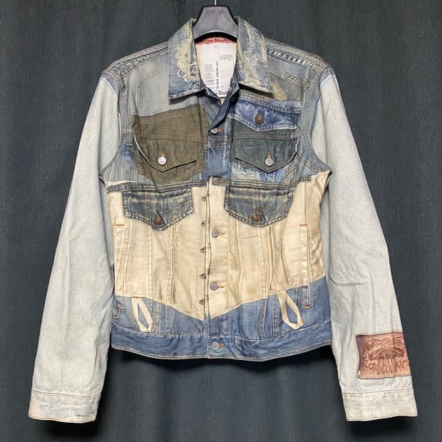 [Acne Studios]아크네 트롱프뢰유 프린트 데님 재킷 48