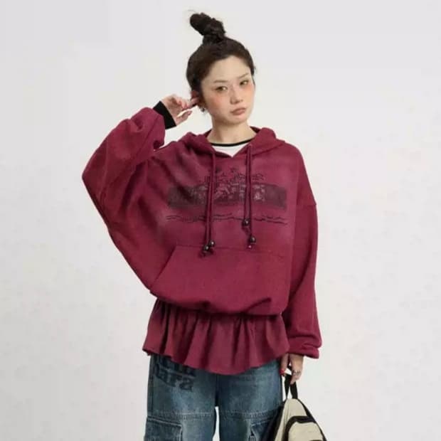 아키하라 레이어드 후드티