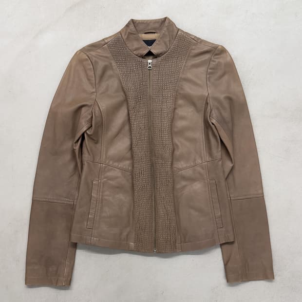 막스마라 셔링 레더 자켓