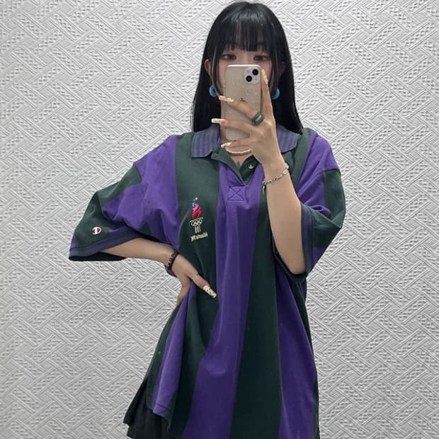 챔피온 올드스쿨 레트로 애틀랜타 올림픽 반팔 카라티 XL C13900