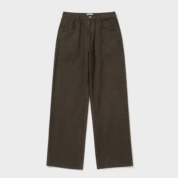 마이라이브러리 가먼트 다이드 브러쉬드 팬츠 브라운 S