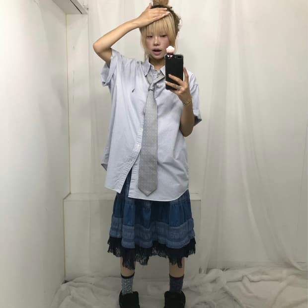폴로 블루 프레피 모리 코디 set