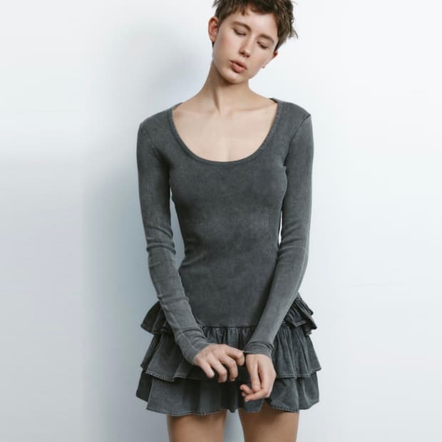 자라 워싱 프릴 원피스