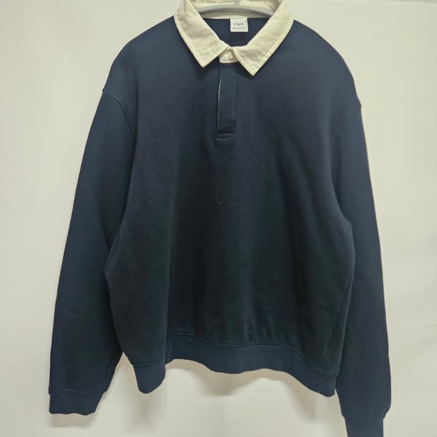 자라 피케 카라 긴팔 티셔츠 XL