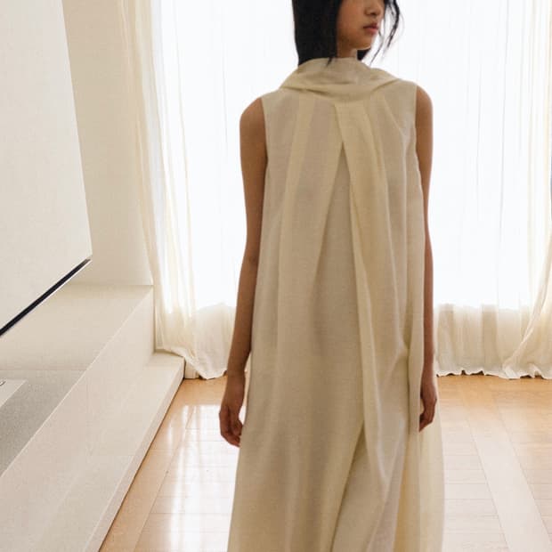 킨더살몬 세실 스카프 드레스