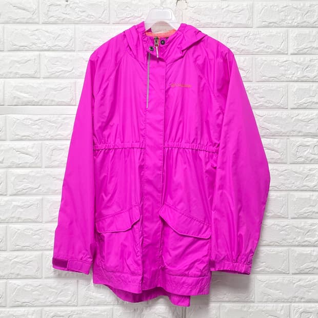 콜롬비아 핑크 바람막이 L fdb