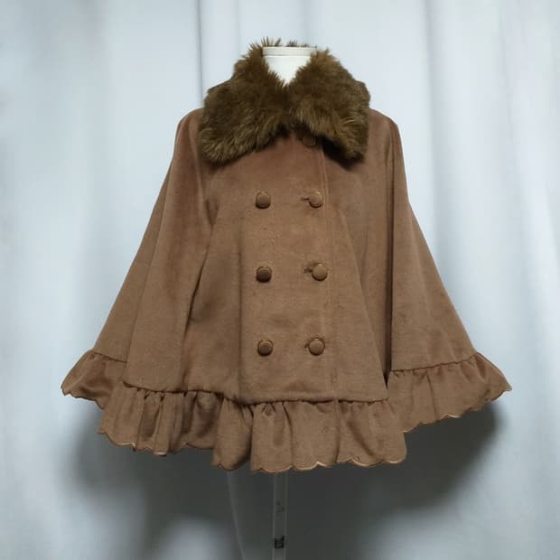 빈티지 망토 프릴케이프코트 달천 히메라떼갸루 핀터깔 대장y2k 로리타