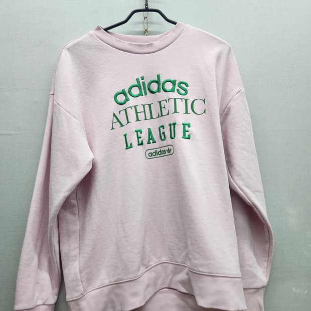 아디다스 빅로고 자수 오버핏 맨투맨 M(XL)