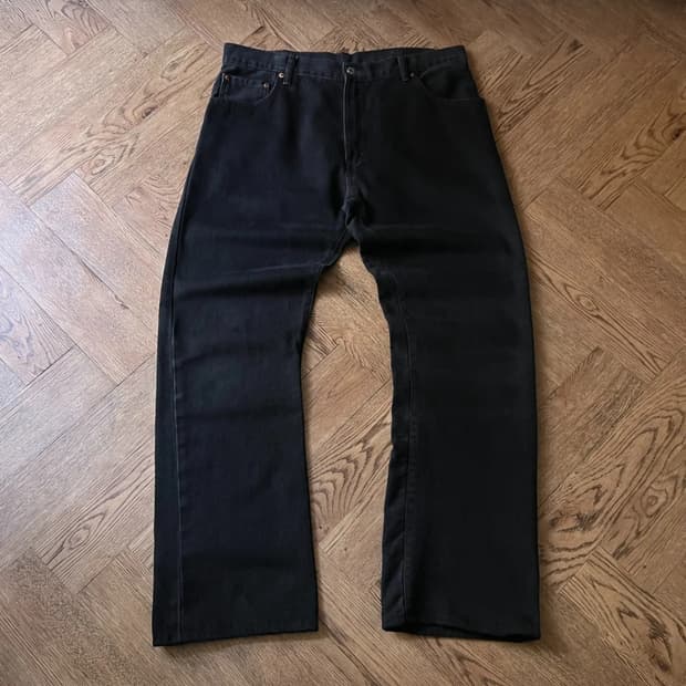 [36]리바이스 517 플레어핏 흑청 데님 팬츠