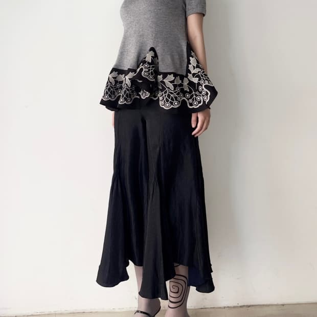 3D embroidery wave knit