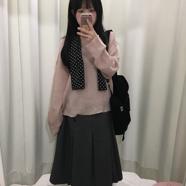 여리핏 베이비 핑크 니트