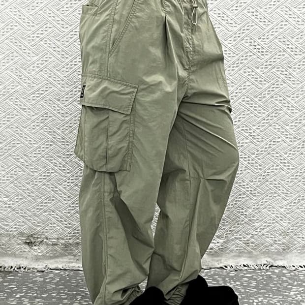 새드스마일 스트릿 밀리터리 피스타치오그린 카고팬츠 S C10883