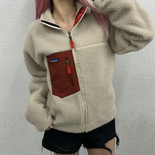 파타고니아 포켓로고 브릭 레트로 후리스 S