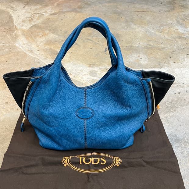 TODS 레더 토트백