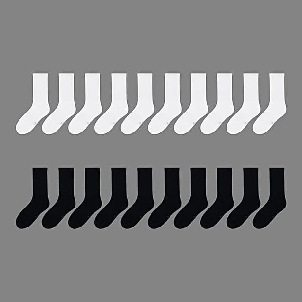 (새상품 택포가격) 렉시 10팩 스테디 더블 쿠션 크루삭스 블랙 M