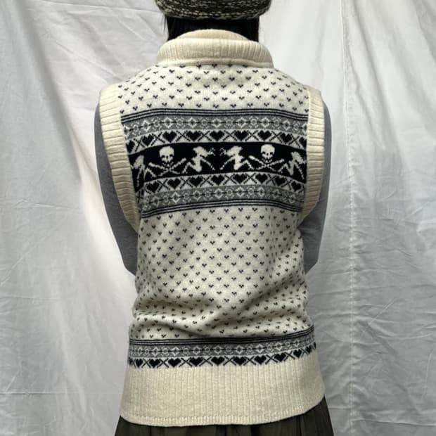 scull&bull 니트 집업 베스트