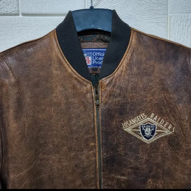 90s NFL 공식 가죽자켓