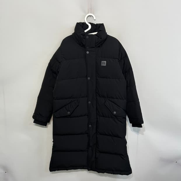 코오롱 여성 구스다운 롱패딩 90 블랙