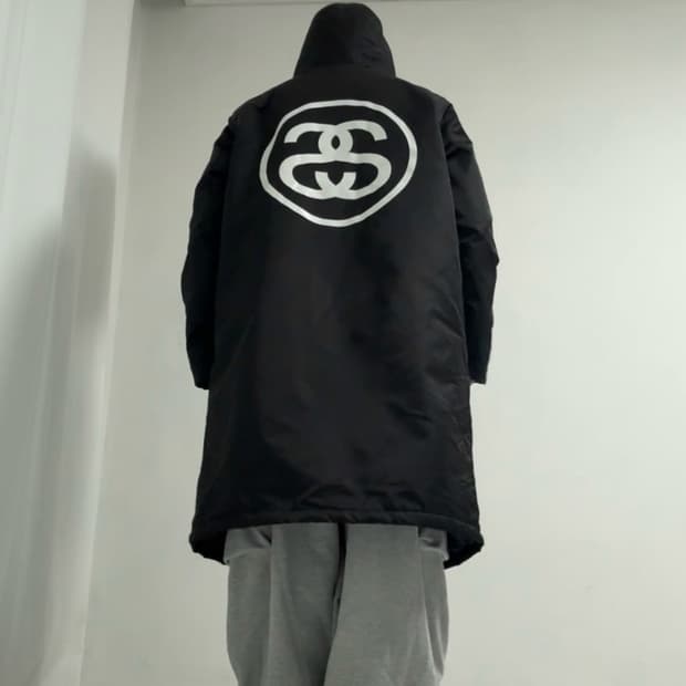 스투시 로고 롱파카