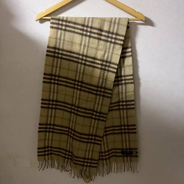 버버리 캐시미어 머플러 라이트 그린