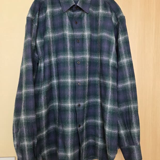 오라리 에어리울 체크 셔츠 4사이즈