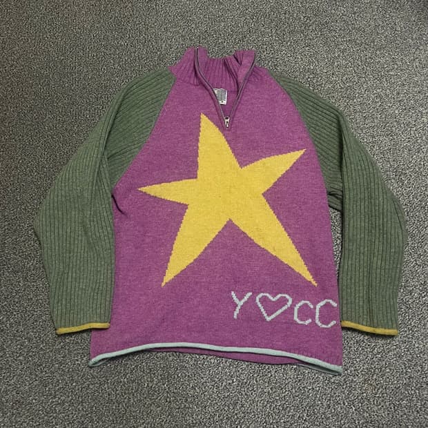 유쓰배쓰 STAR ZIP UP ANORAK KNIT