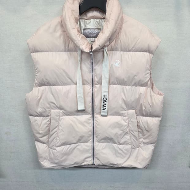 혼마 골프 여성 패딩조끼 딸기우유 핑크 s