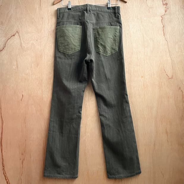 준야와타나베 스트라이프 플레어 팬츠