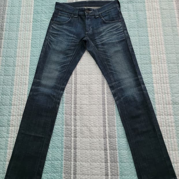  재팬 리 블랙라이더 블랙스티치 LEE Riders 다크블루 스판슬림진 