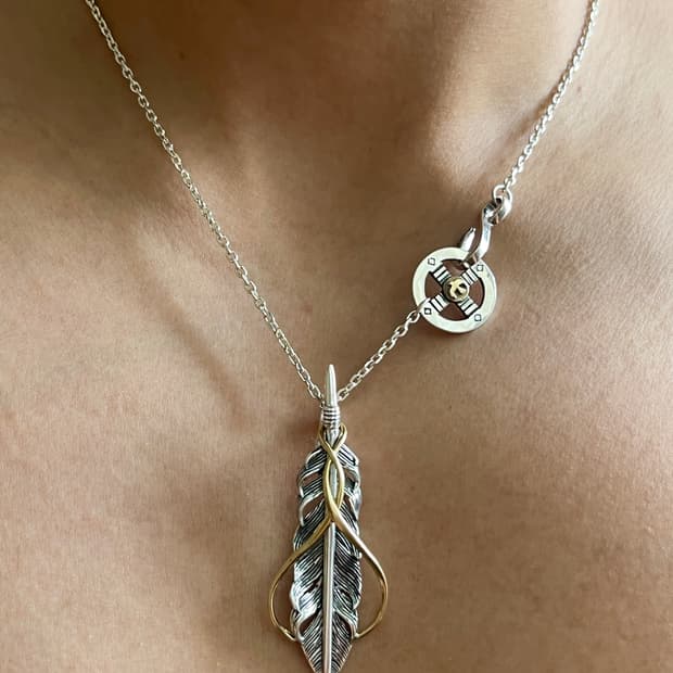 실버 페더 목걸이 Quiet Wing Necklace