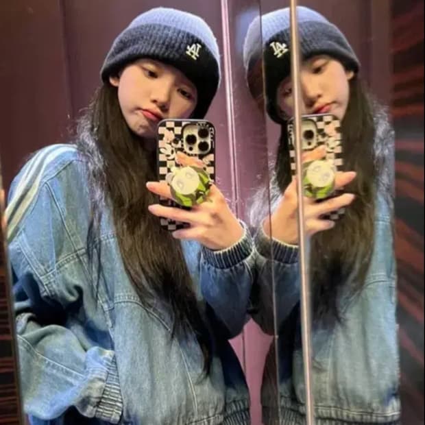 (카리나 착용) 아디다스 데님 트랙 자켓 팬츠 셋업