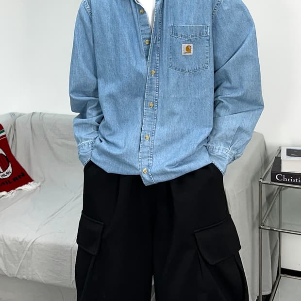 칼하트 90s 데님 셔츠 L
