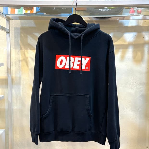 오베이 박스로고 후드S