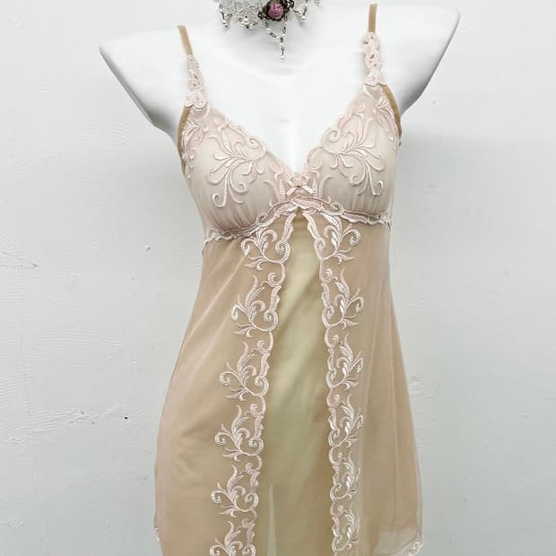 시어 레이스 레이어드 슬립