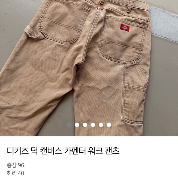 디키즈 덕 캔버스 카펜터 워크 팬츠