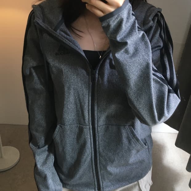 아디다스 삼선 사이드라인 후드집업