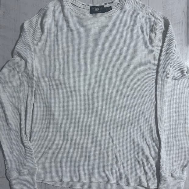 RRL 와플 롱슬리브 티셔츠 화이트 L