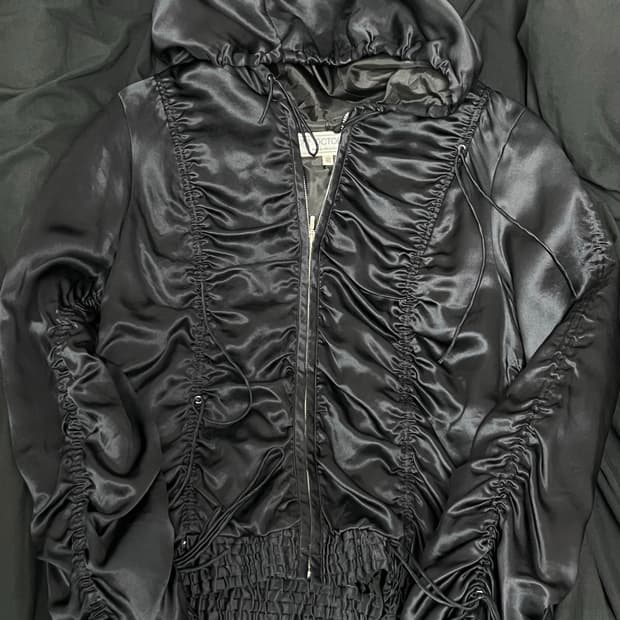 빈티지 셔링 후드집업 다크네이비