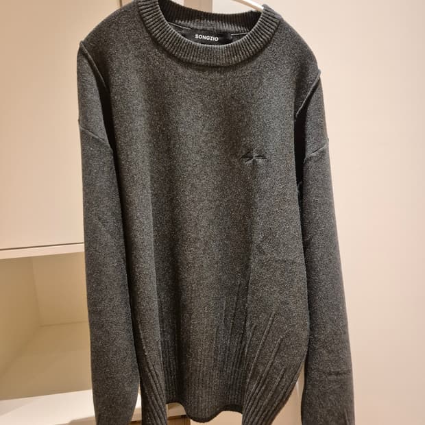 송지오 옴므 그레이 니트 48 사이즈