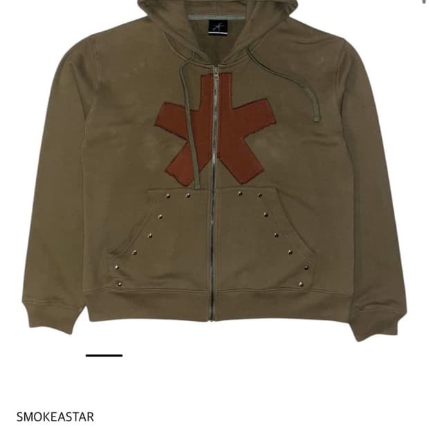 스모크어스타 카키 후드집업 1사이즈