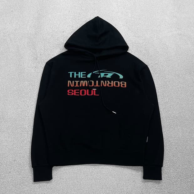 본투윈 서울 팝업 스토어 후드티 블랙